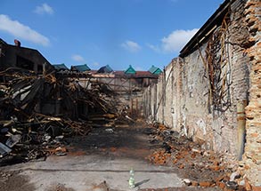 Likvidace následků požáru průmyslových objektů Kopřivnice 06