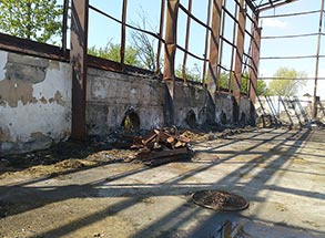 Likvidace a demolice vyhořelé ocelové haly Petřvald 07