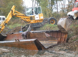 Likvidace a rozpálení lodí Želivka 07