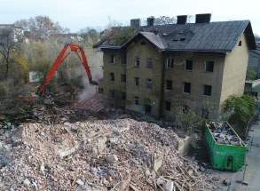 Demolice a likvidace objektů Škodova ulice v Přerově 07