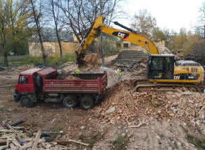 Demolice a likvidace objektů Škodova ulice v Přerově 08