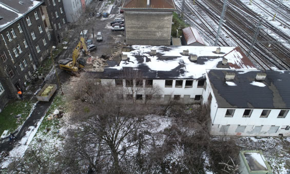 Demolice a likvidace budov ŽST v Přerově - 02