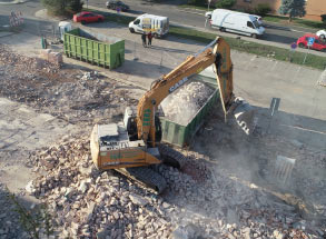 Demolice a likvidace budovy ubytovny Čáslav 09